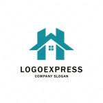 画像1: Hと家のスタイリッシュなロゴ (1)