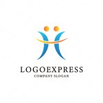 画像1: Hと喜ぶ人のロゴ (1)