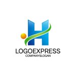 画像1: Hと人、成長と発展のロゴ (1)