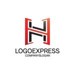 画像1: Hの力強い連結と未来志向ロゴ (1)