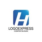 画像1: Hとスクエアのモダンな信頼ロゴ (1)