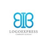 画像1: IBのエレガントな対称的な蝶のロゴ (1)