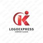 画像1: Kに丸を組み合わせた赤いロゴ (1)