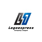 画像1: Lの文字と数字の1を組み合わせたロゴ (1)