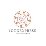 画像1: 優雅さと愛情に満ちたLのロゴ (1)