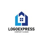 画像1: L字と家を組み合わせた住まいロゴ (1)