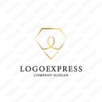 画像1: ダイヤモンドとLのエレガントなロゴ (1)