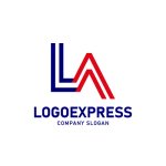 画像1: 幾何学的な LA のロゴ (1)