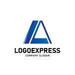 画像1: LAの文字が融合するシャープなテクノロジーロゴ (1)