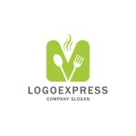 画像1: Mのフォークとスプーンロゴ (1)