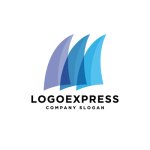 画像1: M字と帆が織りなす航海のロゴ (1)