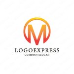 画像1: Mと円のスタイリッシュなロゴ (1)