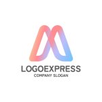 画像1: 「M」のグラデーション無限大ロゴ (1)