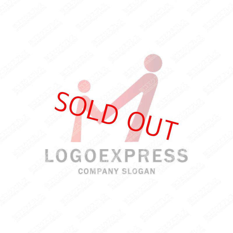 画像1: Mと手をつなぐ人のロゴ (1)