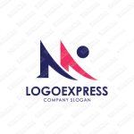 画像1: Mとストレッチする人をモチーフにした優しいロゴ (1)