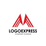 画像1: M字と上昇ラインのダイナミックロゴ (1)