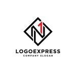 画像1: N1が組み込まれた幾何学的なロゴ (1)