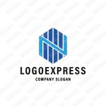 画像1: Nとストライプのスポーツなロゴ (1)