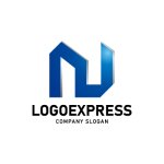 画像1: N字の先進的構造ロゴ (1)