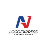 画像1: 革新的な「NA」または「AV」ロゴ (1)