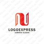 画像1: Nのスタイリッシュな曲線がきれいなロゴ (1)