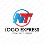 画像1: NとTの明るいシャープなロゴ (1)