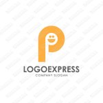 画像1: Pと笑顔をモチーフにしたポップなロゴ (1)