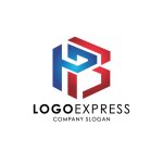 画像1: PとB、六角形が連結するダイナミックなロゴ (1)