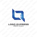 画像1: Qのスタイリッシュな青いロゴ (1)