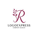 画像1: 優雅な蔓とRのロゴ (1)