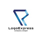 画像1: Rの幾何学模様のロゴ (1)