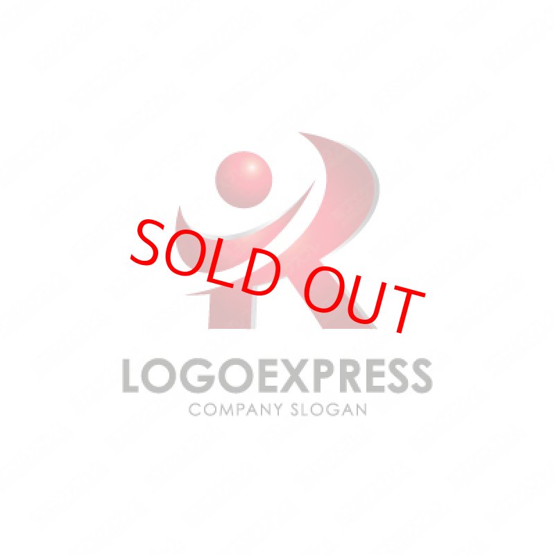 画像1: Rと人をモチーフにしたダイナミックなロゴ (1)