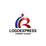 画像1: 未来へ羽ばたくRと人のロゴ (1)