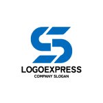 画像1: 近未来的なS字ロゴ (1)