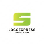 画像1: Sと銃をモチーフにしたかっこいいロゴ (1)