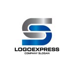 画像1: Sの流れる曲線と信頼のモダンロゴ (1)