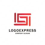 画像1: Sのモダンなロゴ (1)