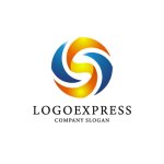 画像1: Sの渦巻くラインが描くグローバルな繋がりロゴ (1)