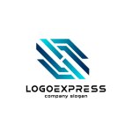 画像1: S字と繋がるテクノロジーラインロゴ (1)