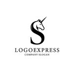 画像1: Sとユニコーンの優雅なロゴ (1)