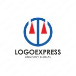 画像1: Tと天秤をモチーフにした弁護士、法務のロゴ (1)