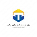 画像1: Tと六角形の洗練されたロゴ (1)