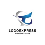 画像1: Tのスピード感とテクノロジーのロゴ (1)