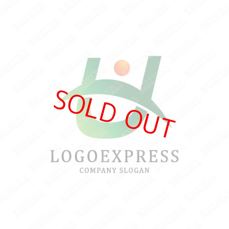 画像1: Uと人をモチーフにしたシンプルなロゴ (1)