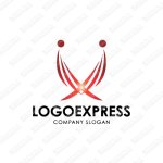 画像1: Vと上昇する人のロゴ (1)