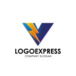 画像1: 稲妻Vロゴ (1)