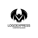 画像1: Vとコウモリのシルエットのロゴ (1)