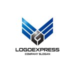 画像1: VとGを融合したシャープな勝利ロゴ (1)