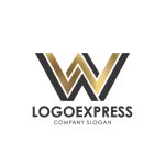 画像1: 豪華なWラインロゴ (1)