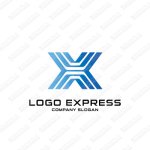 画像1: Xの未来的なロゴ (1)